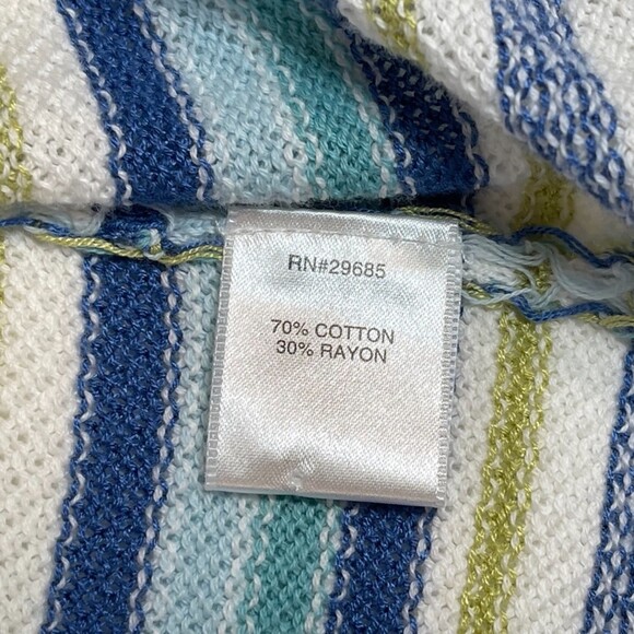 Pendleton | Petite Striped Cotton Blend Sweater | Petite Medium - Picture 5 of 5